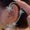sparkling Zircon Snowflake Earrings Ear Wrap Dangle Ear Cuff Non Piercing Earrings Gift 1