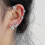 sparkling Zircon Snowflake Earrings Ear Wrap Dangle Ear Cuff Non Piercing Earrings Gift 3