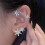 sparkling Zircon Snowflake Earrings Ear Wrap Dangle Ear Cuff Non Piercing Earrings Gift 2