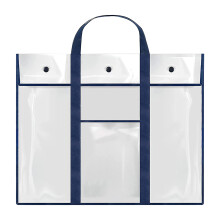 Large Clear Plastic Art Portfolio Bag Waterproof Transparent PVC Tote for Drawings Posters A2 A3 A4