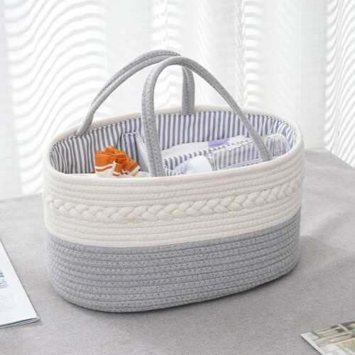 Lightweight Nappy Storage Solution Removable Portable Carry Basket Compact Diaper Organizer Travel Friendly 1