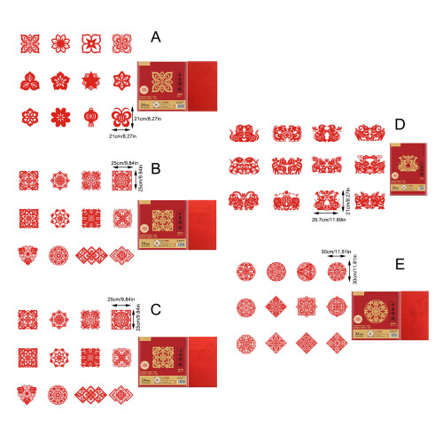 Ensemble d'art de fenêtre découpé en papier fait-Version junior 1