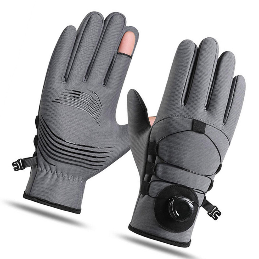 Unisex All Weather Touchable Screen Gloves Nonslip Grip- Gray 7704000742504