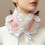 Winter Elk Patterned Warm Neck Wrap Scarf Headscarf-Pink 4
