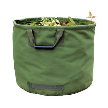 Reusable Lawn Leaf Bag Heavy Duty Waterproof Canvas Foldable Yard Waste Collector with Handles