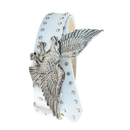 Ceinture de Style Cowboy décorée à Rivets, en cuir PU léger,-B