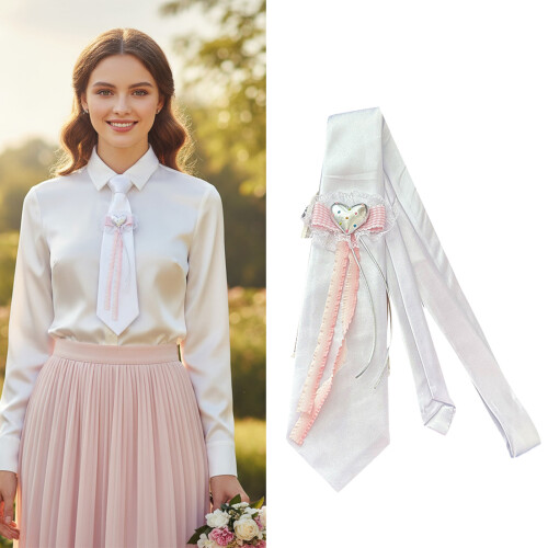 Cravates noires pour femmes, uniforme d'écolière réglable,-7 2