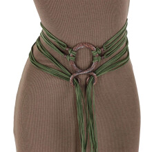 Medieval Themed Adjustable Belt Sash For Roleplaying-Green