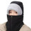 Atmungsaktive Wintermütze mit Halsmanschette, dicker-Schwarz 1