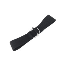 Wide Elastic Waist Cincher Belt With Slide Proof-Black