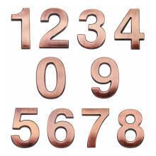 Elegant House Numbers, Self-adhesive For Seamless Application, Enhance Your Home's Facade, ABS Plastic 3D Numbers For Exterior Decor
