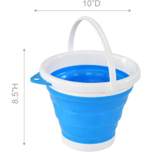 Durable Silicone Material Collapsible Bucket, Compact And Bpa-free For Versatile Use At Home Or Outdoors, Including Car Wash And Fishing (1.3 Gallons)