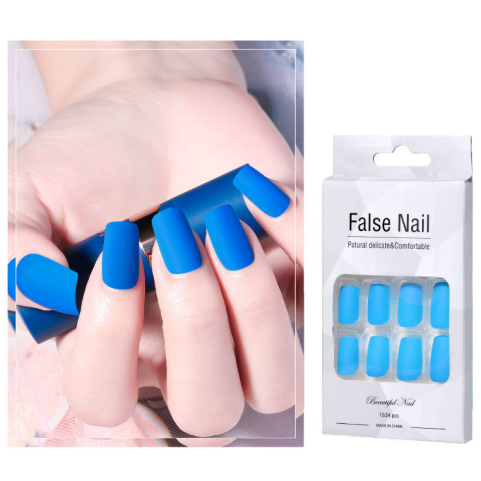 Neon Fluorescence Press On Nails, High Quality Artificial Lightweight Short Coffin False Nails Set, Easy & Well Fitting For Women, 24Pcs Can Be