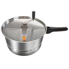 Stovetop Popcorn Maker NonStick Stainless Steel Popcorn Popper with Heat Insulation Handle