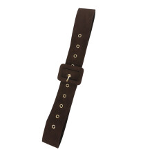 Tailleband voor dames tailleriem gordeljurk riem uitloper-Koffie