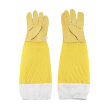 Apiculture Beekeeping Gloves Long Sleeves Sheepskin BeeProof Breathable Mesh Safety Protection 1 Pair