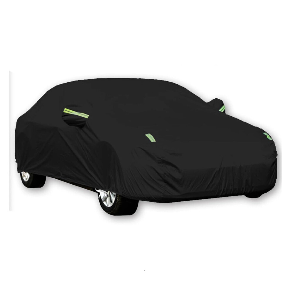Waterproof Car Cover All Weather Uv Sun Shield Windproof Dustproof Universal Fit 190T L Black 9426802486957