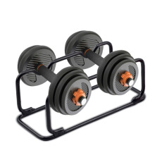 Strength Training Equipment Durable Steel Dumbbell Rack Barbell Storage Stand Compact Home Office Black