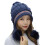 Casquette d'hiver en polyester doublée d'oreillettes avec-Bleu 1 1