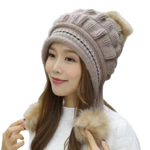 Chapeau d'hiver tricoté de style princesse élégant avec-Kaki 1