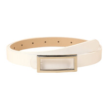 Adjustable Furry Leopard Belt Comfortable Thin-White 102cm