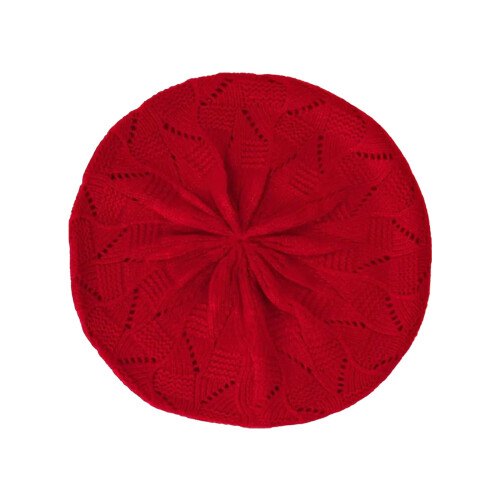 Elastische stretch uitgeholde baretdop, ademende, casual-Rood