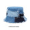 Foldable Fishing Hat Unique Patchwork Family Size Distressed for 3