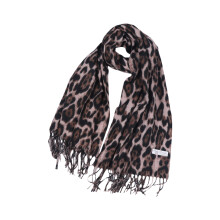 Damen-Winterschal im Leoparden-Design,-Hellbrauner Leopard