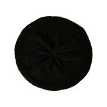 Franse Baret Cap Dames Tieners Meisje Stretchy Gebreide-Zwart