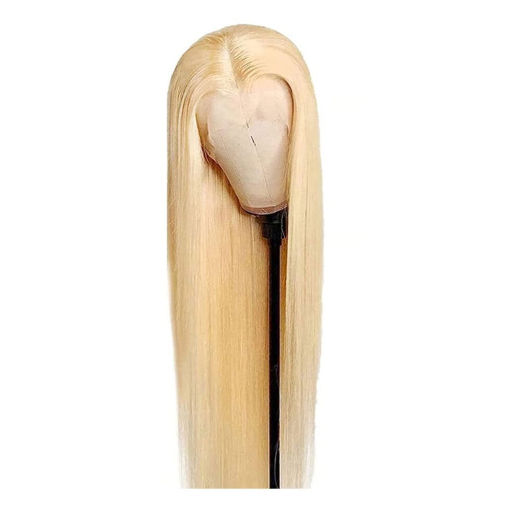 Unisex Wig Silk Straight Synthetic Lace Front Wig 26 Inch 180 Density Lace Frontal Wig For Women Daily Cosplay Wigs