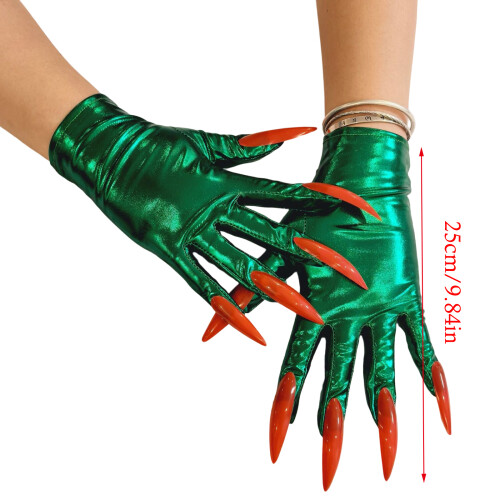 Gants de spectacles de danse à la mode, en- bras rouge noir 1
