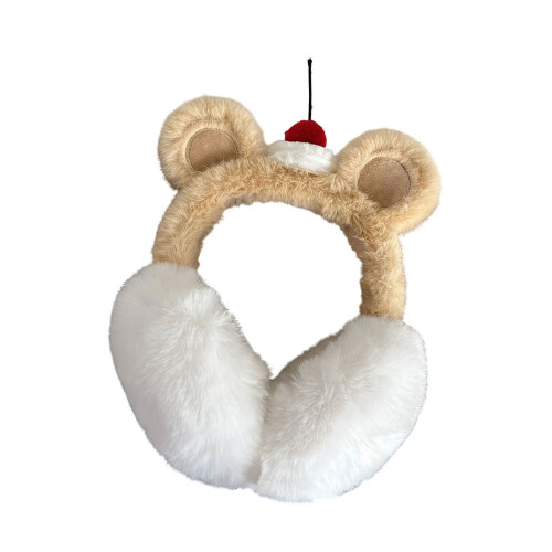 Les cache-oreilles en peluche protègent vos-Marron clair