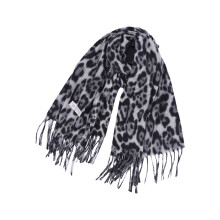 Écharpe d'hiver chaude au Design léopard,-Imprimé léopard gris
