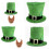Chapeau Panama vert, couvre-chef décoratif lutin vert,-C 2