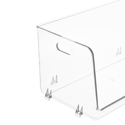 Living And Home 2pcs Stackable Transparent Desktop Storage Boxes Multifunctional Organiser 2