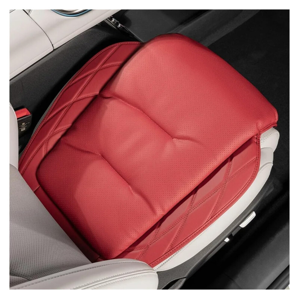 Car Seat Covers Comfort Leather Cushion Cover Universal Fit Breathable Seat Protector For Auto Interior - Red 9189345264207