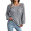 Damen Kabelstrickpullover mit Langarm, Rundhalsausschnitt, lockere Passform, grau, Größe S 2