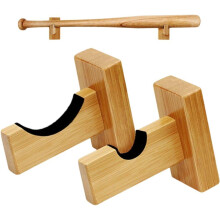 Baseball Bat Holder Wall Mount, Horizontal Display Rack for Bats, Wooden Bat Bracket, Hanger for Home or Office Use