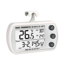 Digital Refrigerator Thermometer with Large Clear Display for Fridge Freezer Food Storage White