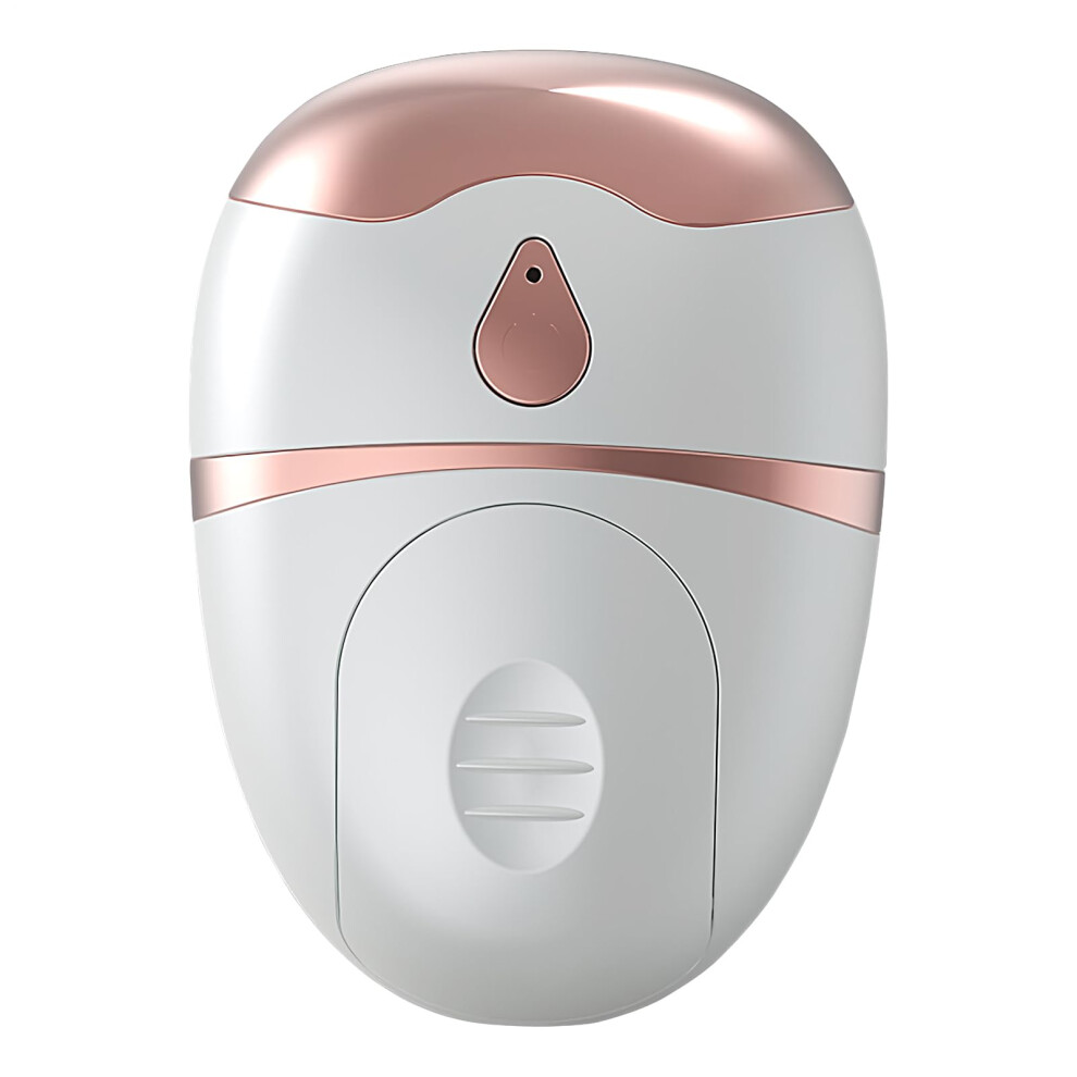 White Eye Massager With Heat, Eye And Face Massaging Device, 2Mode Vibration, Portable Care Tool For Puffiness Relief,