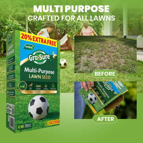 Gro Sure Lawn Seed 30m2+20% Fast Growing Grass 1