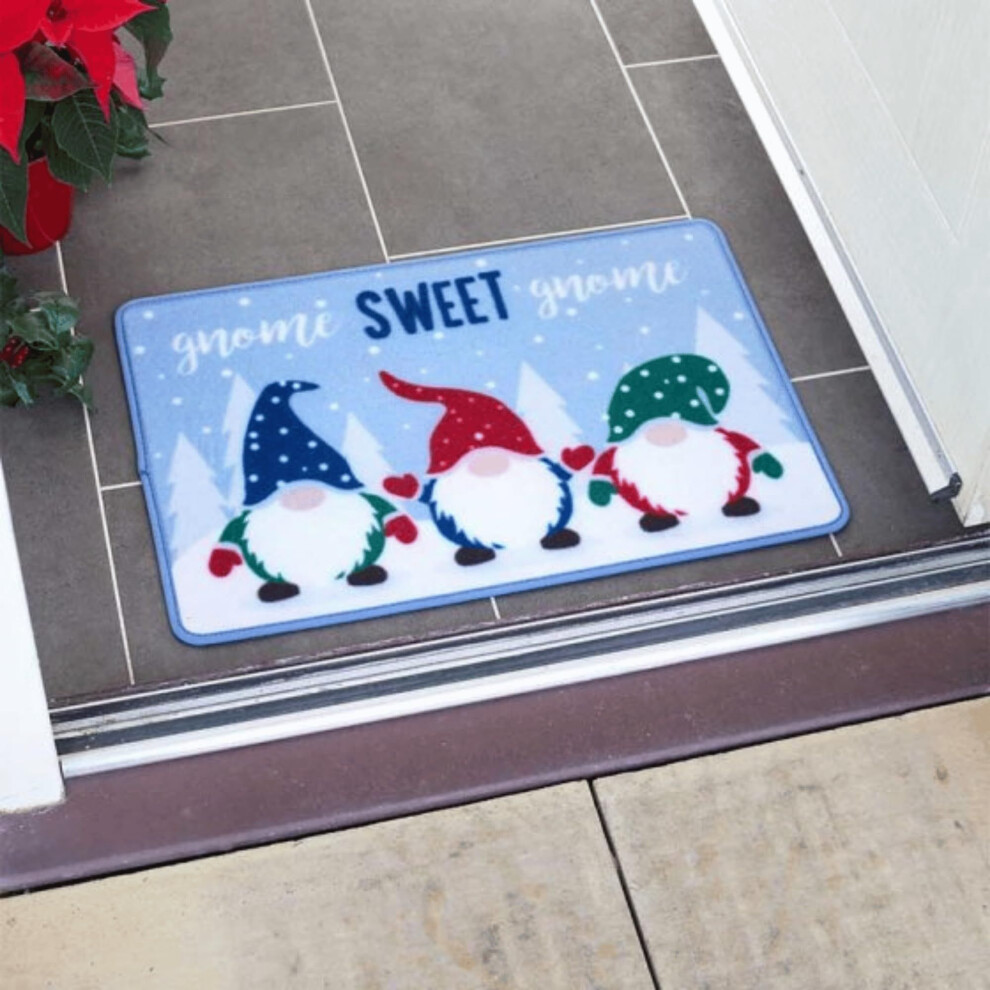 B&Q - 60Cm X 40Cm Gnome Sweet Gnome Fabric Christmas Doormat - Image 7