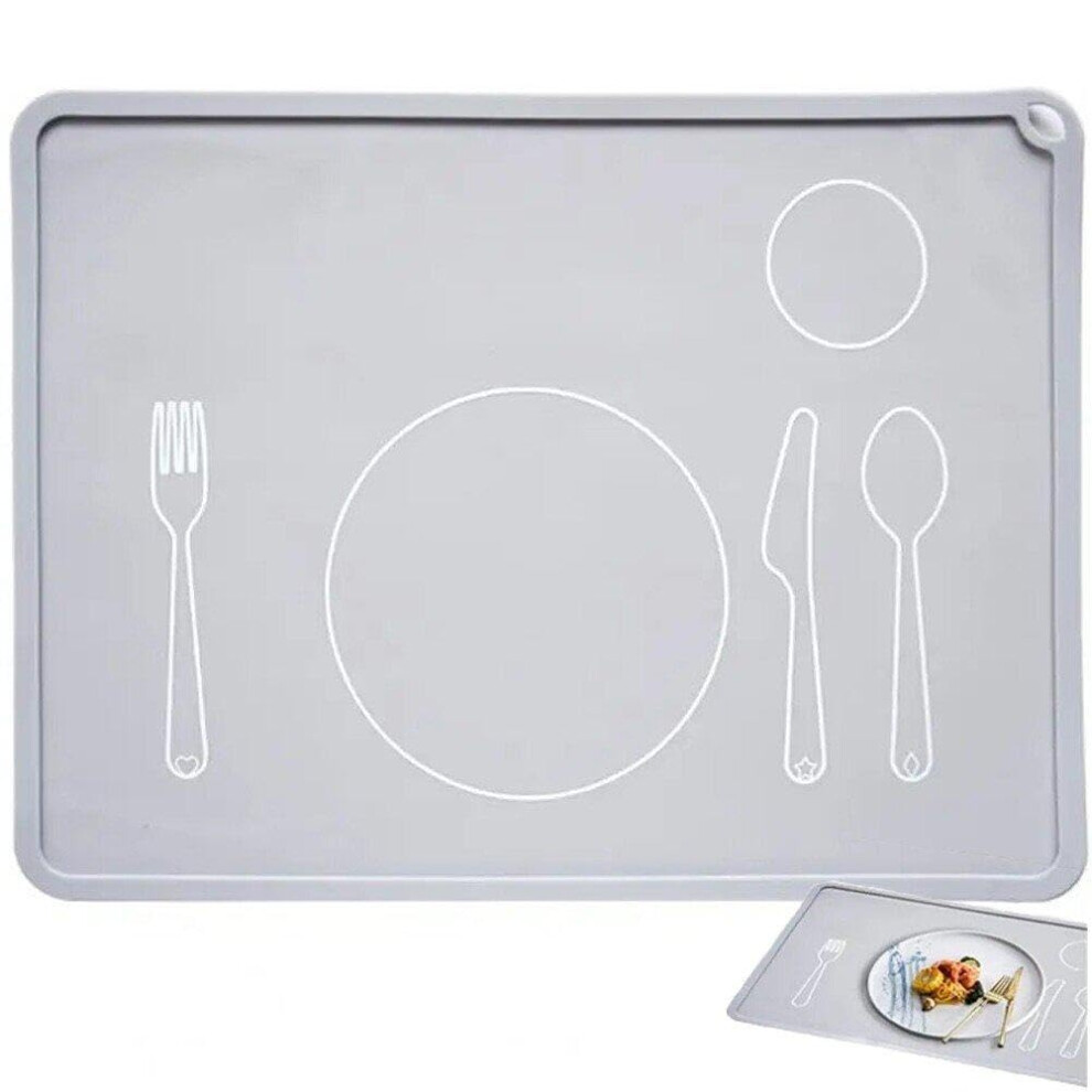Silicone Baby Placemat NonSlip HeatResistant Easy Clean Toddler Table Mat for Dining