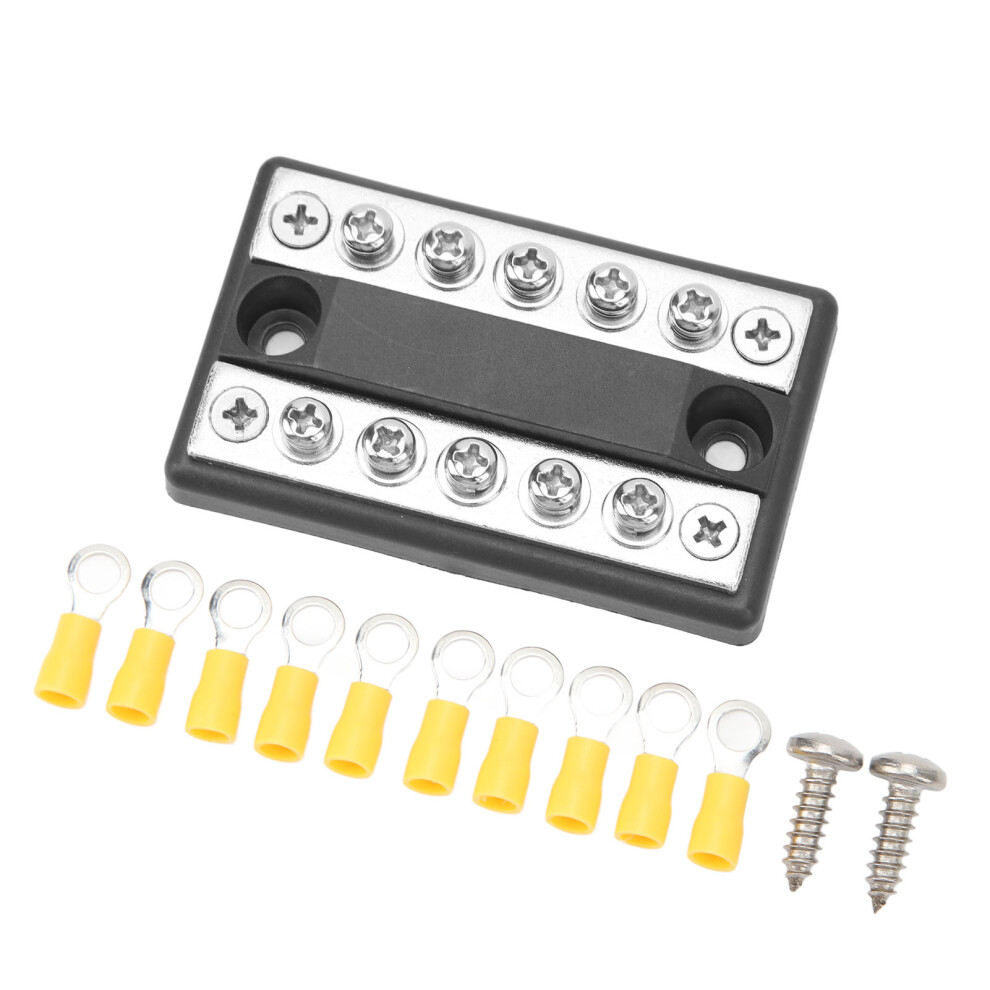 Marine Rv 12V-48V 100A Power Distribution Block 5 Way Fuse Panel Heavy Duty 4901376724858