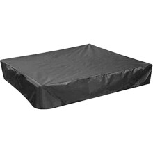Dust Protection Cover for Sandpit Pool, Oxford Fabric Sandbox with Drawstring, UV Resistant & Waterproof, Easy to Clean, Black, 150x150cm