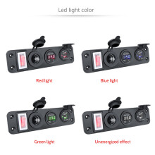 4 in 1 Neues Digital Voltmeter+12V Steckdose + Dualer USB Ladeadapter Marine USB Ladebuchse GrüN