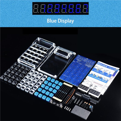 DIY Electronic Calculator with LED Digital Tube Display 51 Microcontroller Soldering Practice Kits for School Training A 1