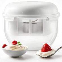 Yogurt Strainers Filter Maker 2.3 Qt with Lid, Fine Nylon Mesh Greek Strainer with Removable Spring Pressure Plate