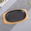 A Three in One Cast Iron Baking Tray Iron Plate Cast Iron Oval Steak Pan Home Barbecue, Grilled Fish Dish 3