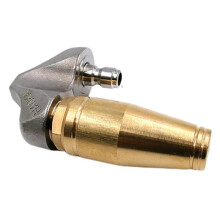 Boquilla Turbo Inversa de Alta Presión 050 con Conexión Rápida de 1/4" para Limpieza de Desagües de Alcantarillado